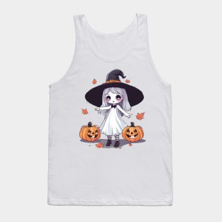 Cute Ghost Witch Tank Top